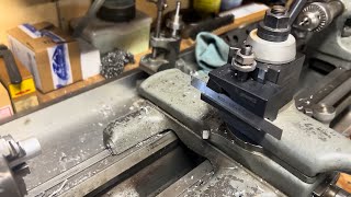 1936 South Bend Lathe Quick Change Tool Post, Part-Off Tool, 0.050” Full Turn Indicator