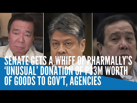 Senate gets a whiff of Pharmally’s ‘unusual’ donation of P33M worth of goods to gov’t, agencies