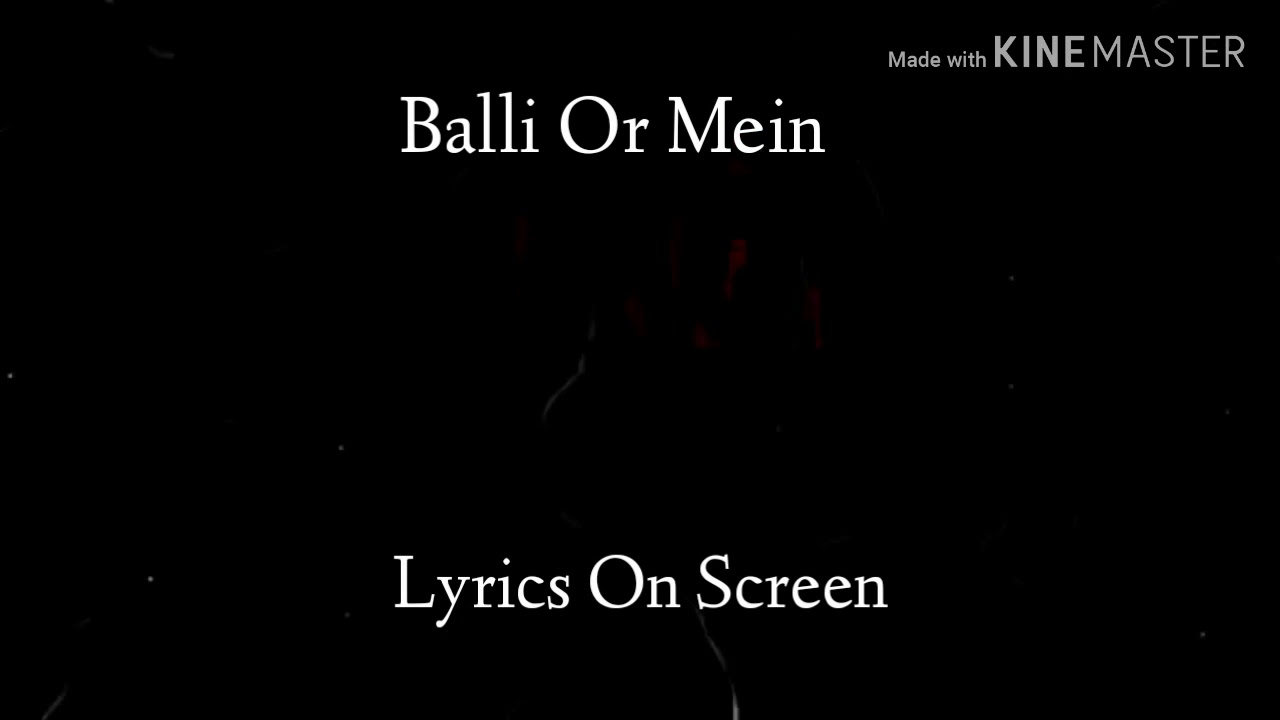 Balli or Mein   Complete Lyrics Video   Talha Anjum  Prod by Jokhay 