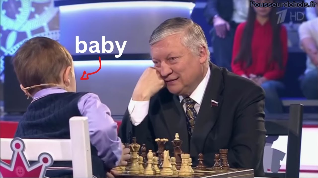 3 Year Old Chess Prodigy Misha vs Anatoly Karpov, 3 Year Old Chess Prodigy Misha  vs Anatoly Karpov #Chess Cre: agadmator's Chess Channel, By The Greatest  Chess Grandmaster of all time