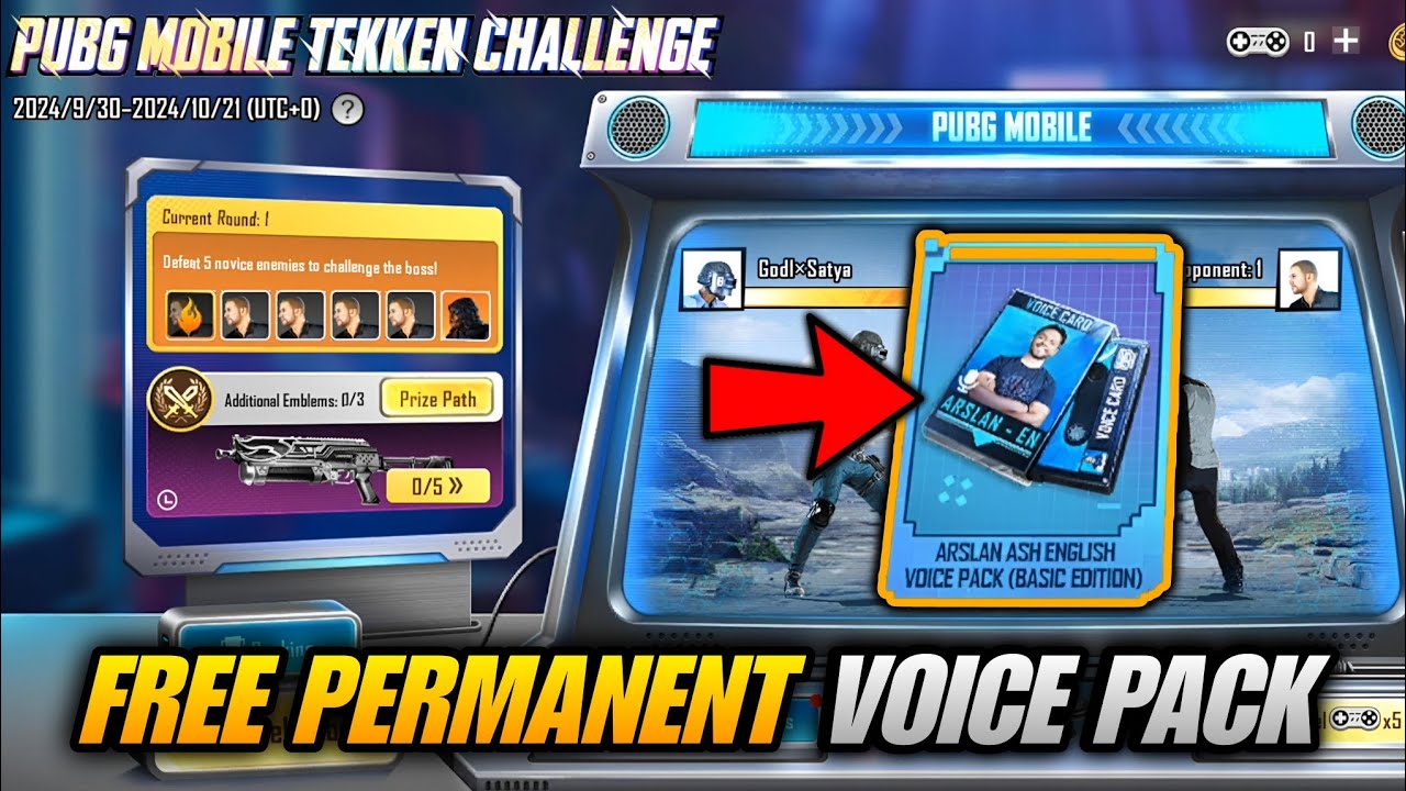 GET FREE PERMANENT VOICE PACK IN PUBG MOBILE | PUBG MOBILE TEKKEN ...