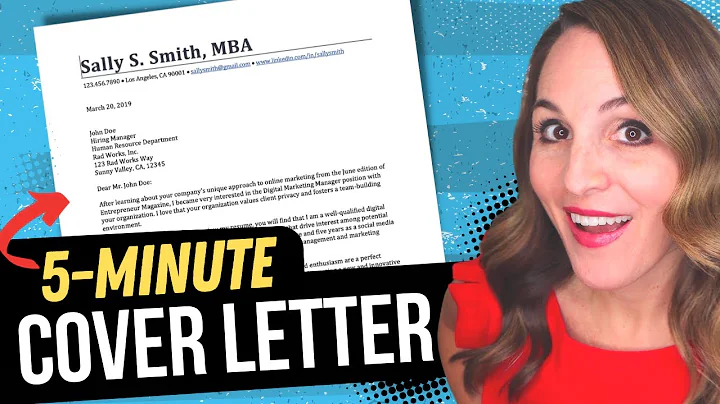 The PERFECT Cover Letter In 5 MINUTES Or Less - BE...