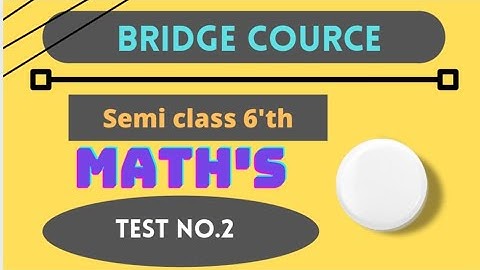 #Bridge course Test paper 2 Math 6th standard#teachinglearning#facts#supportoals#ike#nonprofit#caree