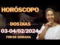 HORÓSCOPO DE HOJE // FEVEREIRO - DIA 03-04/02/2024, FIM DE SEMANA-Todos os Signos! Por Zuri! #cartas