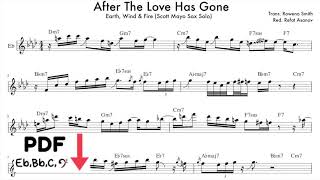 Video thumbnail of "EW&F - "After The Love Has Gone" Scott Mayo Alto Sax Transcription"