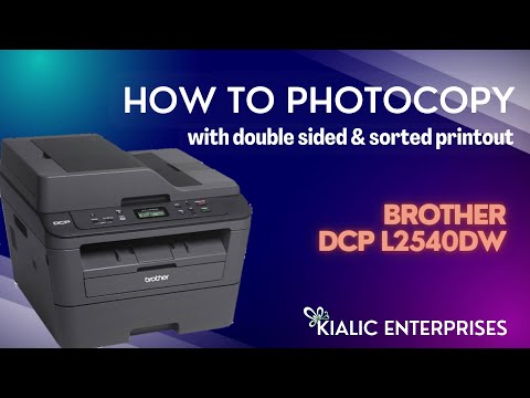how to photocopy with double sided and sorted printout at brother DCPL2540dw