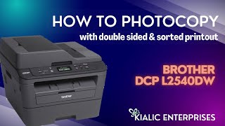 How To Photocopy With Double Sided And Sorted Printout At Brother Dcpl2540Dw