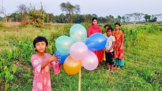 outdoor fun with Flower Balloon and learn colors for kids by I kids episode -183.
