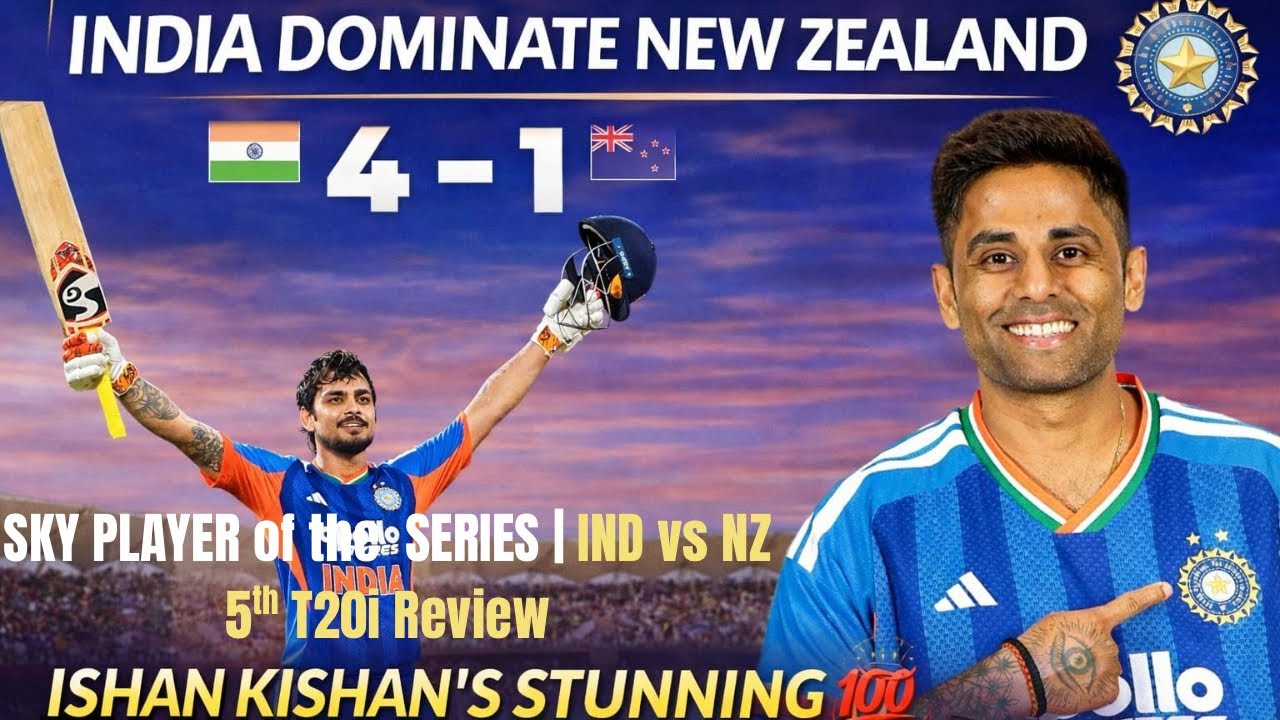 India Dominate New Zealand 4–1 | Ishan Kishan’s Stunning 💯 | SKY  | IND vs NZ 5th T20 Review