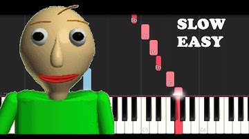 Baldis Basics - Basics in Behaviour - The Living Tombstone (SLOW EASY PIANO TUTORIAL)