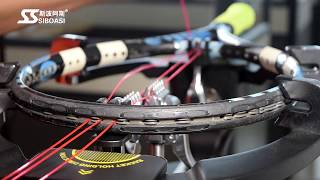 Intelligent stringing machine double use for tennis and badminton rackets