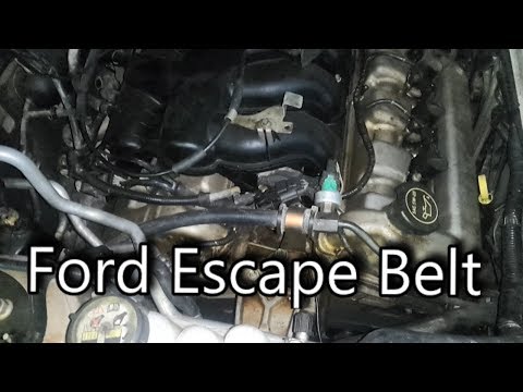 ford escape engine ac belt | belt replacement ford escape | mechanical tips