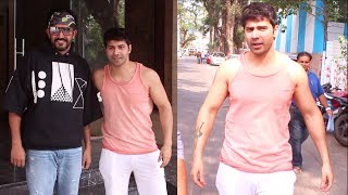 Dhasing Vrun Dhawan & Director Shashank Khaitan Spotted At Juhu Office