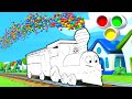 🚂🎨🖌️ Choo Choo Colors Journey with the Adventure Train - Finger Family &amp; Nursery Rhymes for Kids