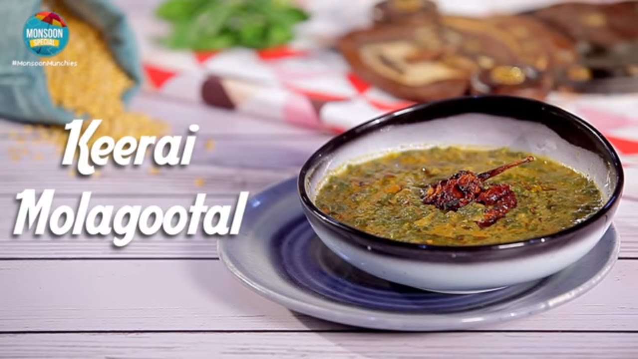 Keerai Molagootal Recipe in Tamil How To Make Keerai Kootu Recipe By