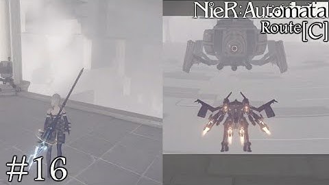 Ko-shi And Ro-shi Duel Climbing Boss Fight - Nier Automata Route C Part 16 - No Commentary