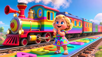 Rainbow Train with Baby 🚂🌈 Fun Kids Song | Color Learning for Toddlers