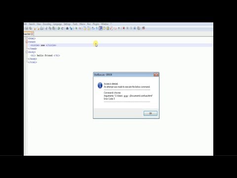 notepad++ not open chrome show access denied