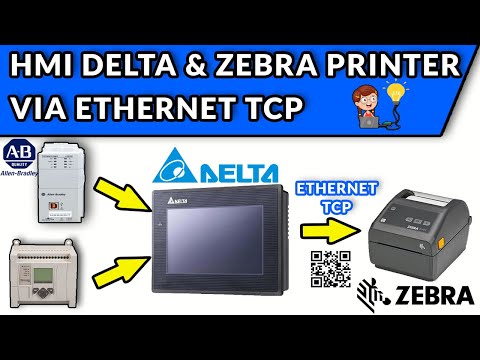 COMUNICAR HMI DELTA & IMPRESORA ZEBRA VIA ETHERNET TCP // COMPACTLOGIX-MICROLOGIX