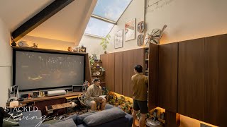 Inside A Modern Mid Century Cabin Apartment With A Beautiful Skylight