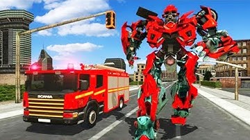 Fire Truck Real Robot Transformation: Robot Wars | Android Gameplay | Friction Games