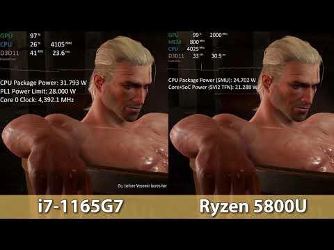 Intel i7-1165G7 vs AMD Ryzen 7 5800U - iGPU Comparison