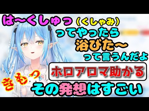 ラミィちゃんがくしゃみしたときの新ルール【雪花ラミィ切り抜き】