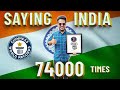 Saying india 74000 times  world record attempt  74th republic day special