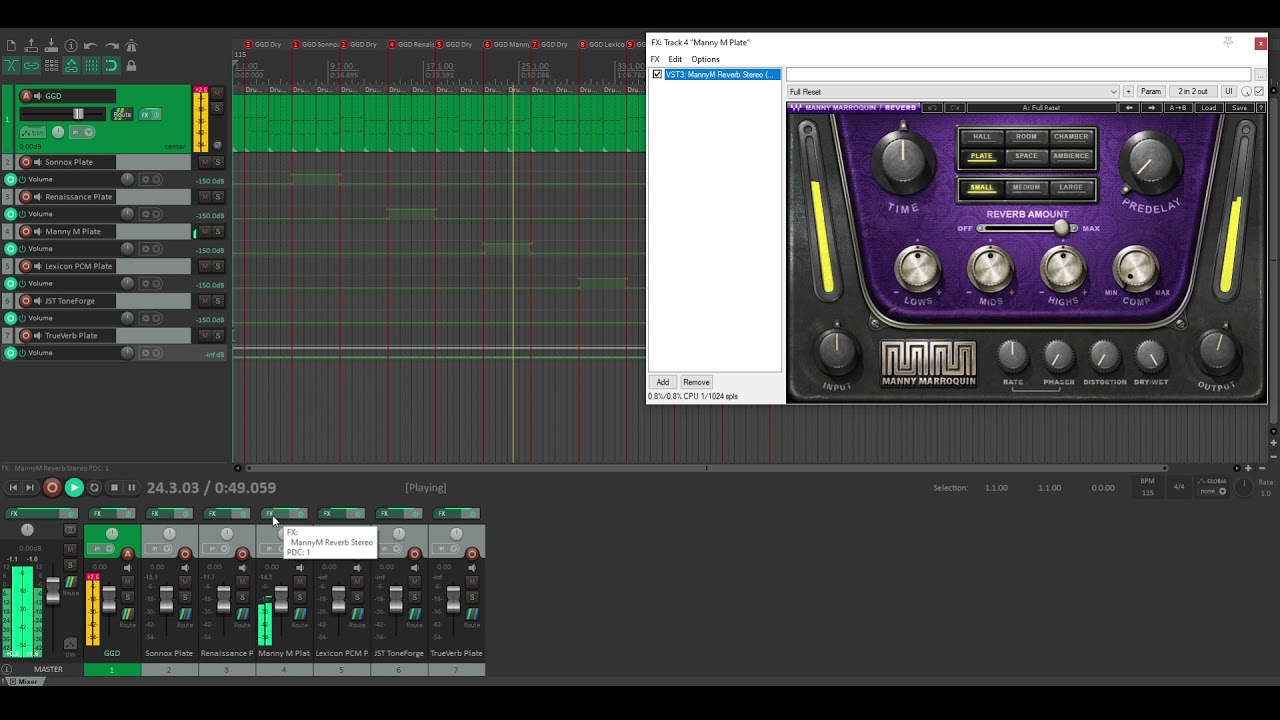 Plate Reverb Test I Drums