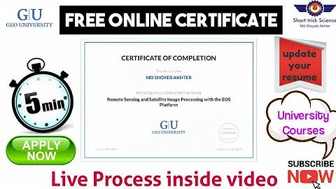 GEO - University different courses with free certificate | |#Short_trick_Science