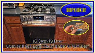 LG Oven Repair F9 code no heat, igniter replacement