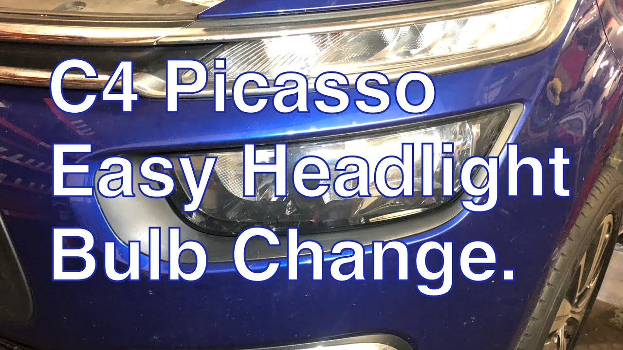 PSA C4 Picasso h7 bulb removal. YouTube