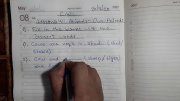 Class 2 Science {Ch-4 Animals- Our Friends ( Exercises: Fill in the blanks with the correct words)}