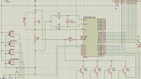 Water Level Indicator (8051 Microcontroller) In  Proteus