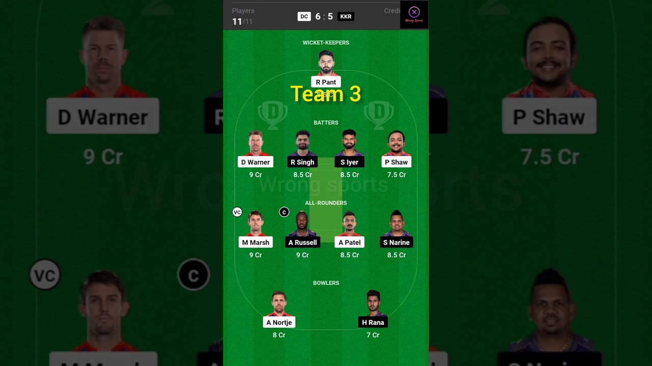 DC VS KKR DREAM11 GL PREDICTION | DELHI VS KOLKATA DREAM11 GL TEAMS | IPL MATCH NO.16 GL PREDICTION