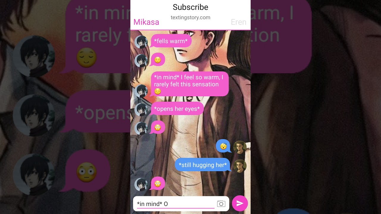 Aot Texting Story (Eremika), Ep 23: Mikasa sleeps with Eren 😳 but she... 😧