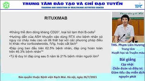 Cập nhật chẩn đoán và điều trị giảm tiểu cầu miễn dịch nguyên phát