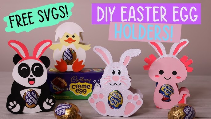 Animal Easter Eggs made with a Cricut machine 