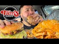 TAMS BURGERS • Chili Cheese fries + Double Cheese Burgers Mukbang