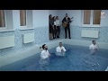 Водное крещение в бассейне // церковь Благодать, Киев