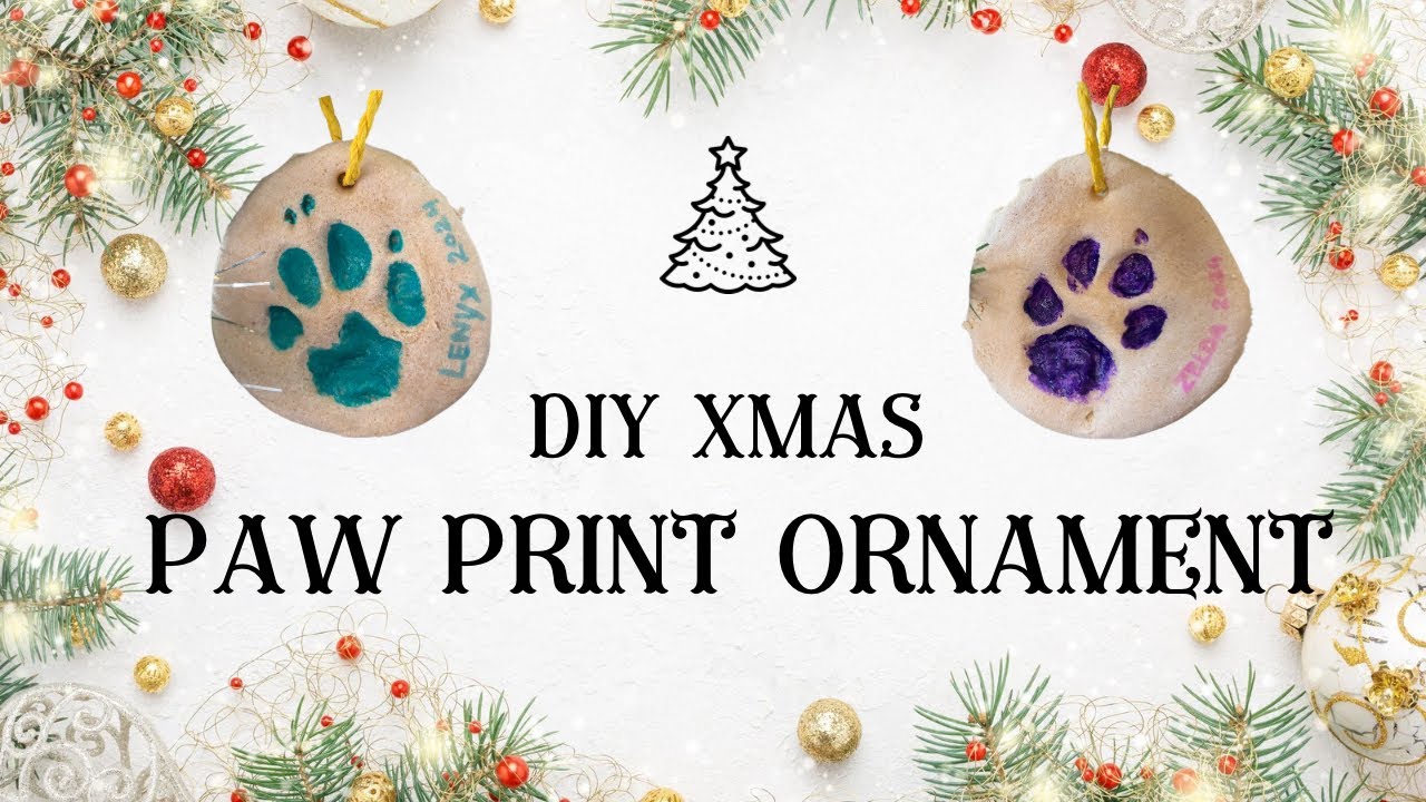 Make adorable Christmas Paw Print Ornaments WITH YOUR DOG DIY! - YouTube