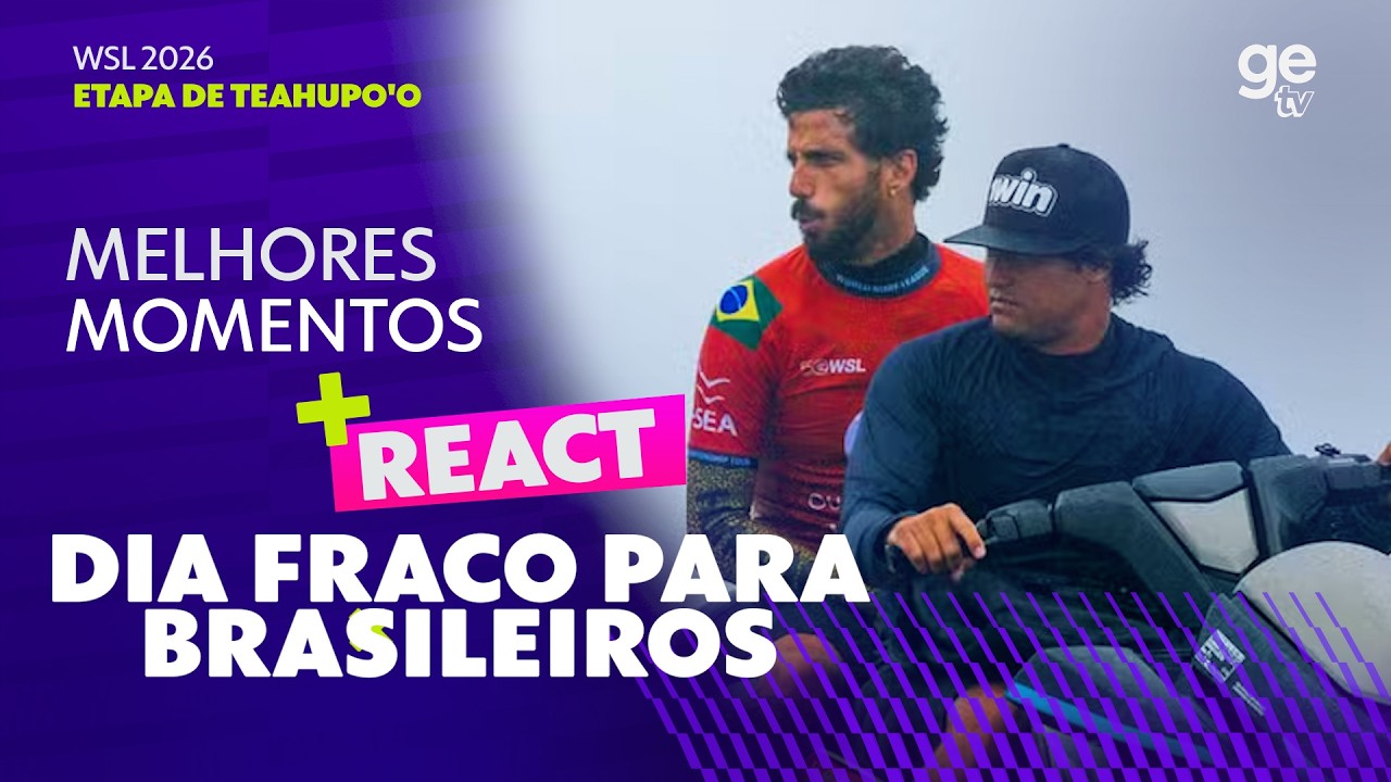 YAGO, FILIPINHO E SAMUEL ELIMINADOS NO INÍCIO DE TEAHUPO'O | MELHORES MOMENTOS | WSL 2026 | ge tv