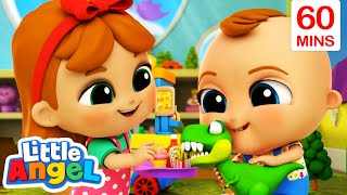 Sharing Is Caring + 60 minutes more of Little Angel | Cartoons &amp; Nursery Rhymes