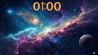 1 Minute Space Countdown Timer 🌌🚀 | Silent Timer