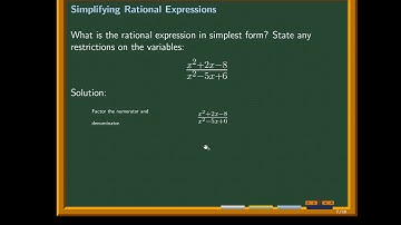 Simplifying Rational Expressions given a Trinomial