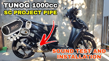 SC Project Pipe Sound Test and Installation - Mura  Lang To Sa Shopee! Para Kang Naka-Big Bike Dito!