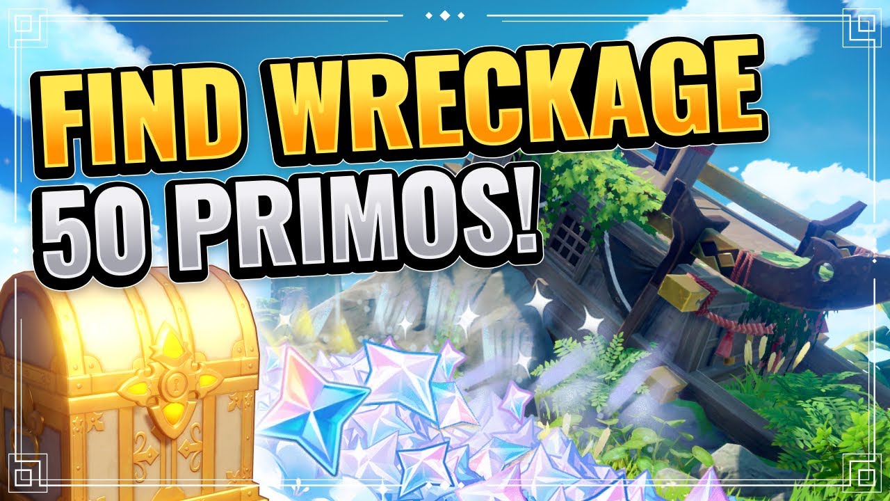 Finding Wreckage for PRIMOGEMS and LUXURIOUS Chest! Genshin Impact