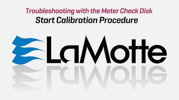 LaMotte Spin Touch:  Troubleshooting with the Meter Check Disk | Start Calibration Procedure