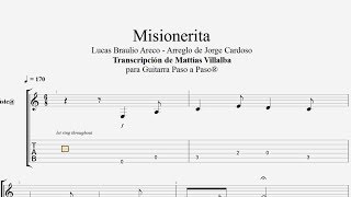 Video thumbnail of "Misionerita - Jorge Cardoso - Tablatura por Mattías Villalba..."