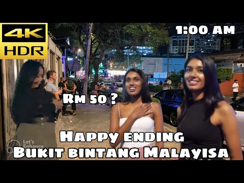 [4K|HDR] 01:00AM | KUALA LUMPUR MALAYSIA NIGHT LIFE, P4 | MASSAGE GIRLS STREET